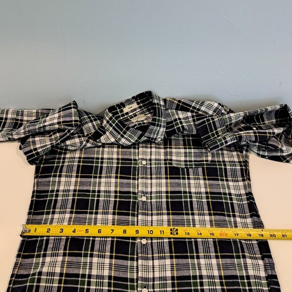 J. Crew Men's Medium Slim Fit Indian Madras Long Sleeve Plaid Shirt Style #AM673 - Picture 11 of 14